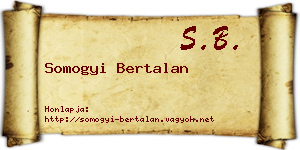 Somogyi Bertalan névjegykártya