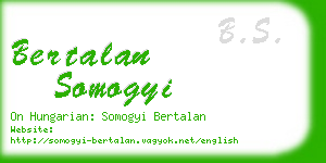bertalan somogyi business card